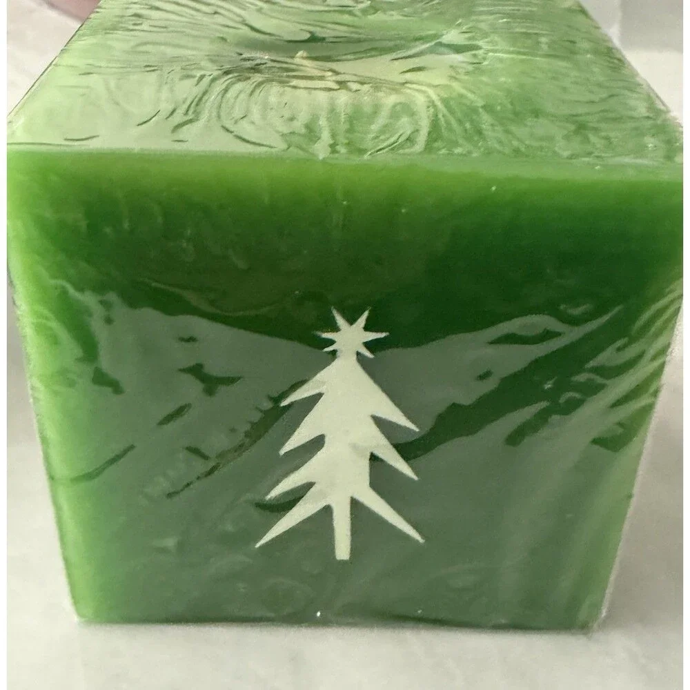 Vintage GAP Scents Holiday Cube Candle Cedar Balsam Green New Sealed NOS